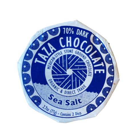 TAZA sea salt chocolate disc