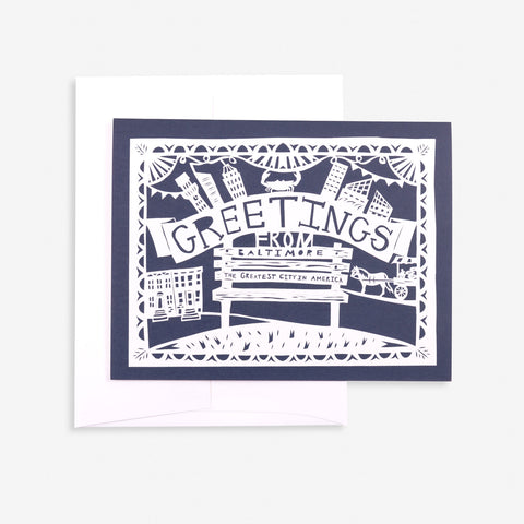 Greetings From Baltimore Card