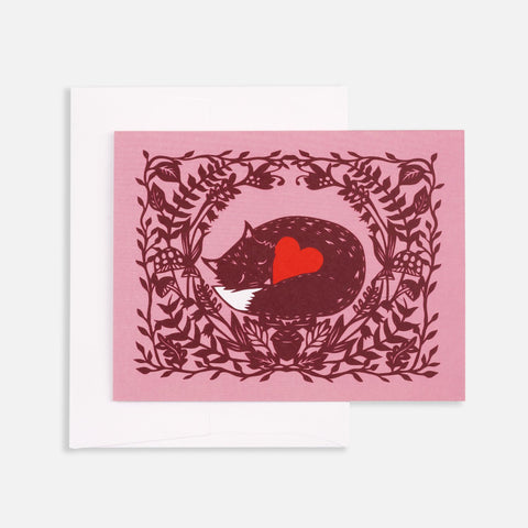 Fox Heart Greeting Card