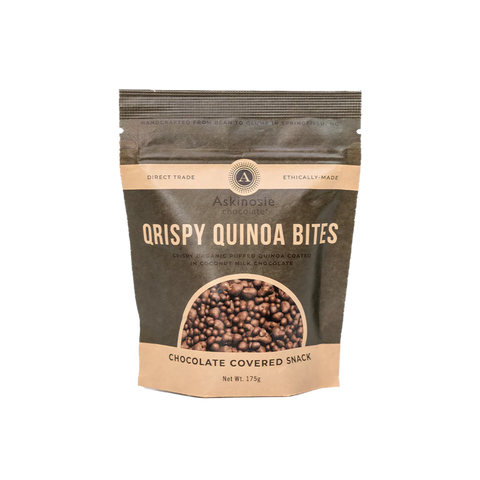 Chocolate Covered Qrispy Quinoa Bites