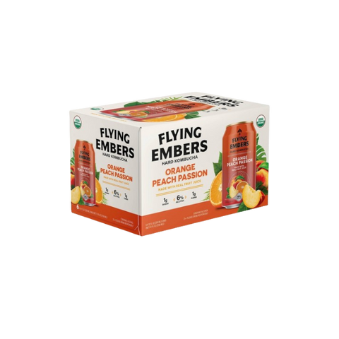 Orange Peach Passion Hard Kombucha - 6 pack