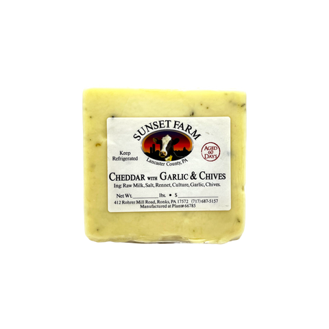 Sunset Farm Garlic & Chive White Cheddar Cheese