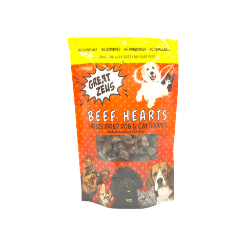 Great Zeus Pet Treats - Beef Hearts