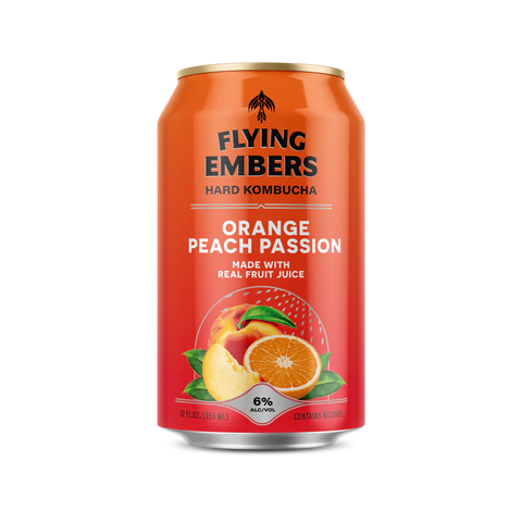Orange Peach Passion Hard Kombucha - 6 pack