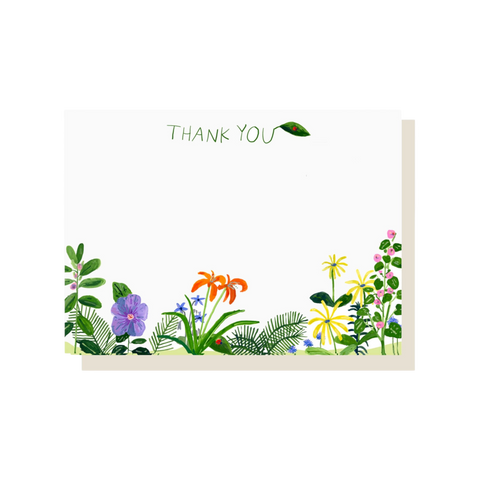 Thank You, Illustrated Garden Cards Set of 10