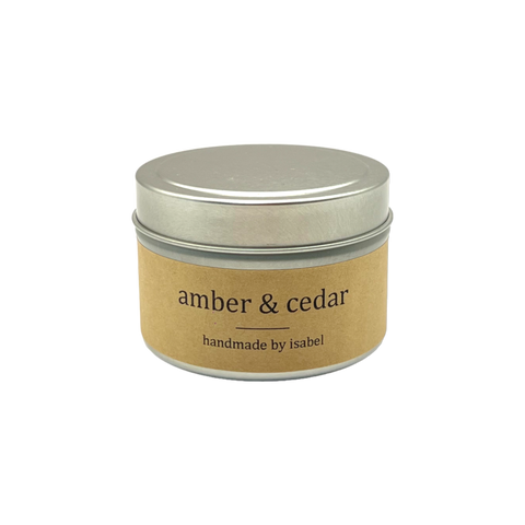 Soy Candle - Amber & Cedar 4 oz