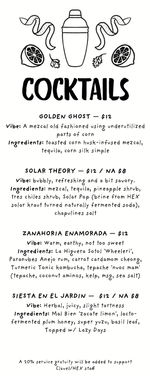 HEX Superette Presents: Clavel Kitchen Takeover Weekend October 18th-19th