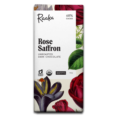 Rose Saffron Chocolate Bar